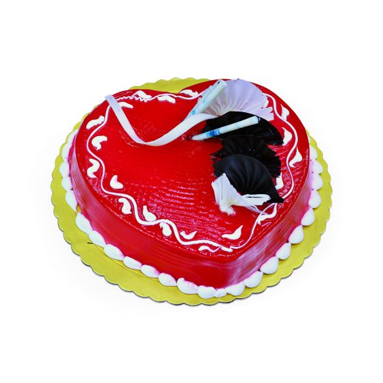 STRAWBERRY HEART SHAPE CAKE